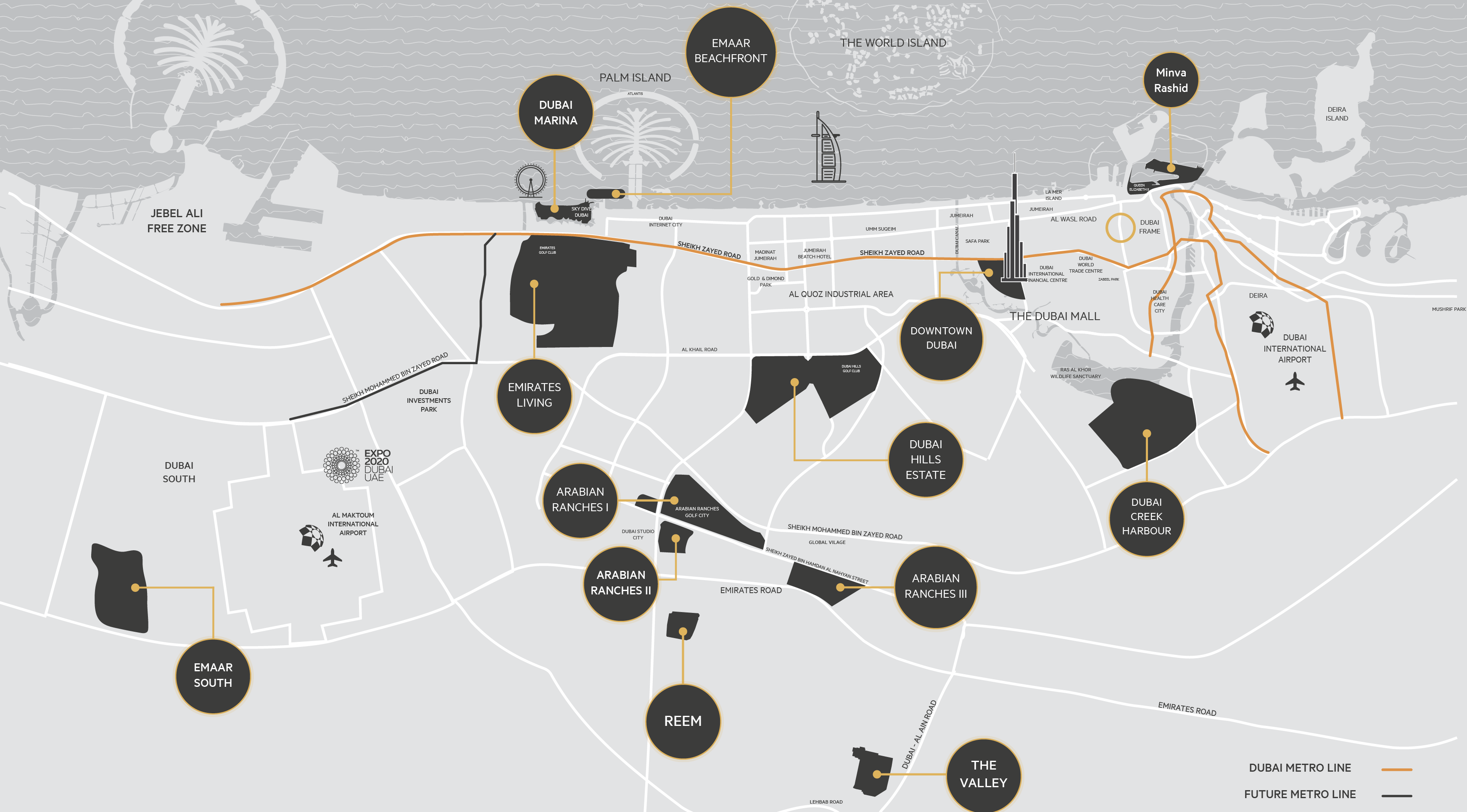 Dubaifonds map